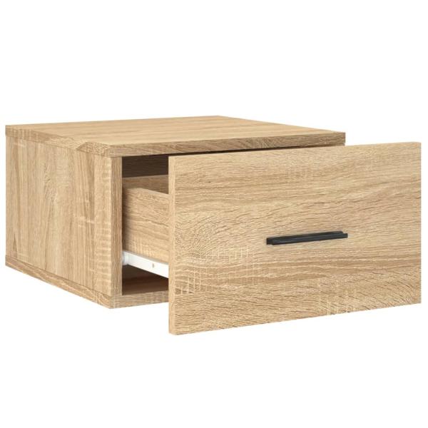 Wand-Nachttische 2 Stk. Sonoma-Eiche 35x35x20 cm