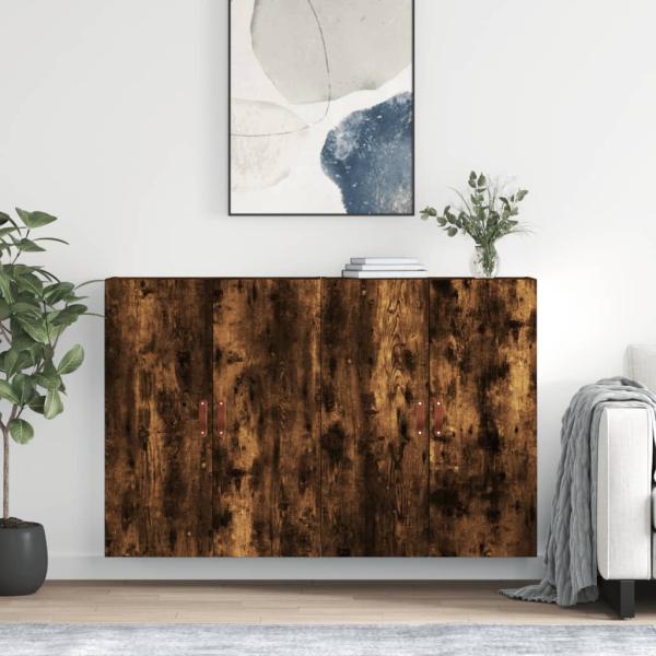ARDEBO.de - Wandschränke 2 Stk. Räuchereiche 69,5x34x90 cm