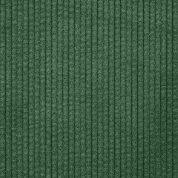 Modulares Sofa mit Fußhocker Kissen Cordstoff Dunkelgrün