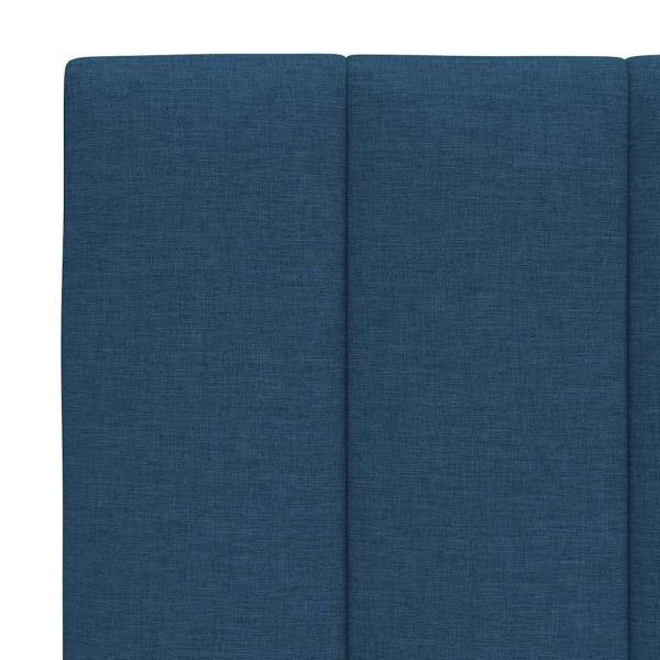 Bettgestell ohne Matratze "Hanko" Blau 90x200 cm Stoff