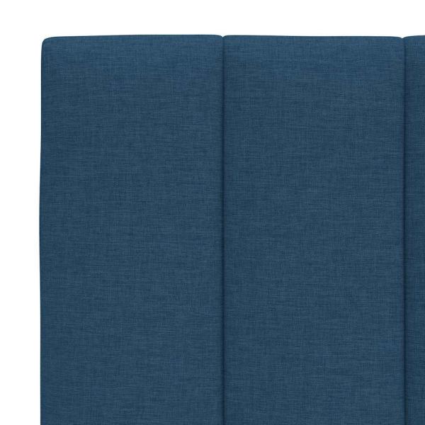 Bett mit Matratze "Hanko" Blau 90x200 cm Stoff