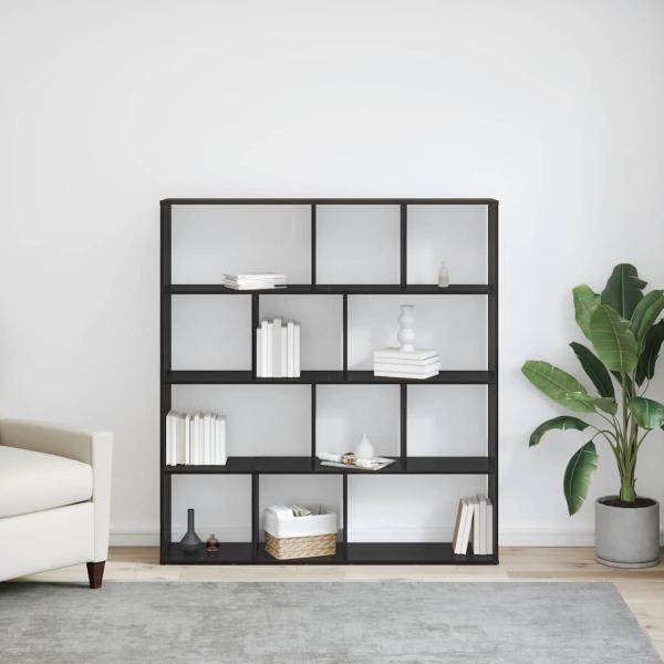 Bücherregal Schwarze Eiche 132 x 29 x 141.5 cm Holzwerkstoff