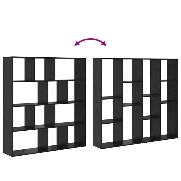 Bücherregal Schwarze Eiche 132 x 29 x 141.5 cm Holzwerkstoff