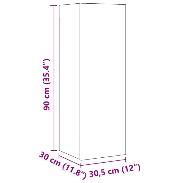 TV-Schrank-Set 10 pcs Eiche handwerklich 30,5 x 30 x 90 cm