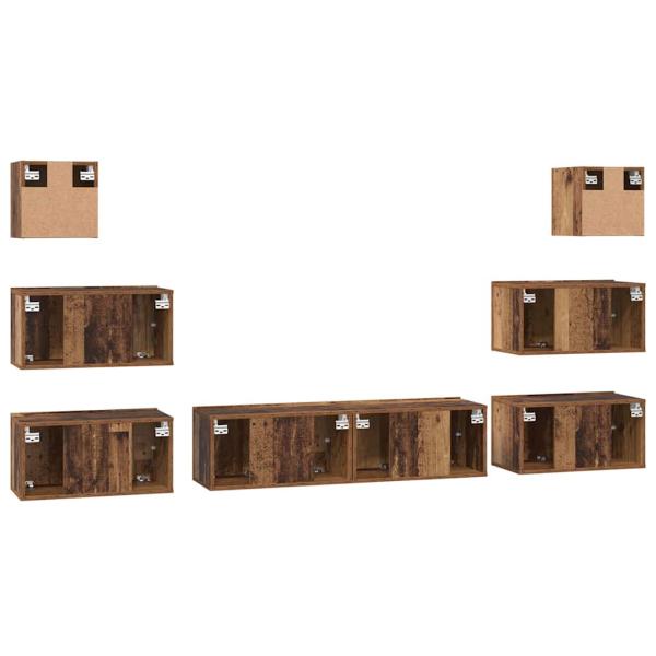 TV-Schrank-Set 8 pcs Altholz 60 x 30 x 30 cm Holzwerkstoff