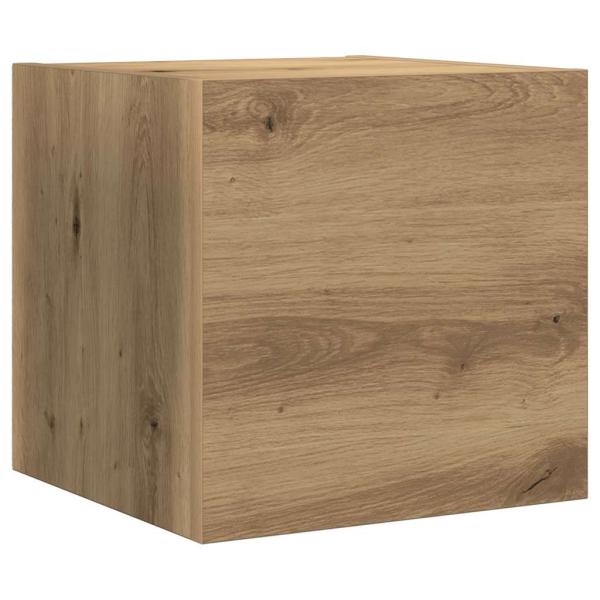 TV-Schrank Set mit Regal Wandmontiert Sonstiges mit Speicher 8 pcs Eiche handwerklich