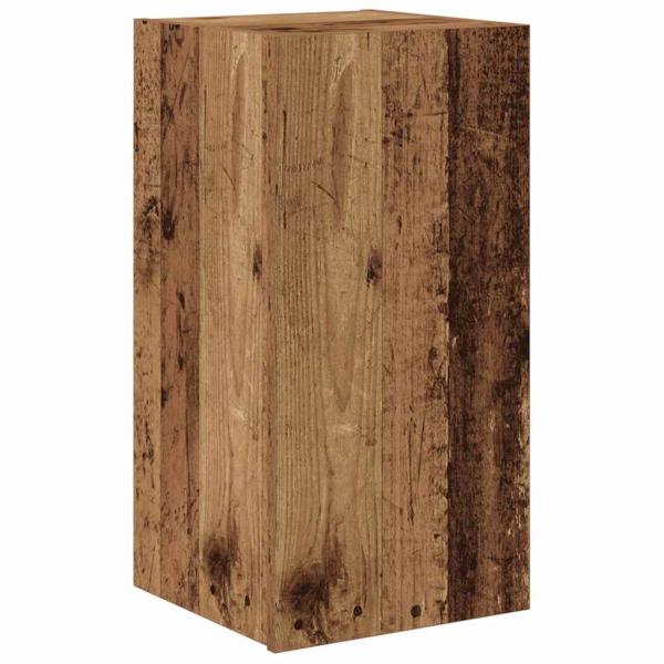 TV-Schrank-Set mit Regal Wandmontiert mit Speicher mit Tür 3 pcs Altholz 60 x 30 x 30 cm