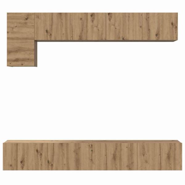 TV-Schrank-Set 5 pcs Eiche handwerklich Mittel 100 cm