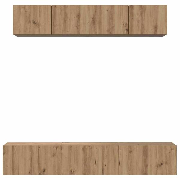 TV-Schrank-Set 5 pcs Eiche handwerklich Mittel Holzwerkstoff