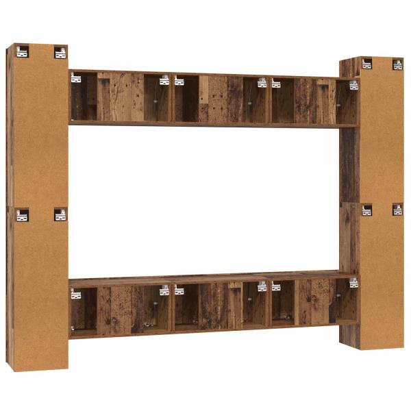 TV-Schrank-Set 10 pcs Altholz 30,5 x 30 x 90 cm Holzwerkstoff