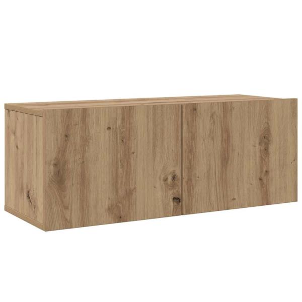 TV-Schrank Set mit Regal Wandmontiert Sonstiges mit Speicher 8 pcs Eiche handwerklich