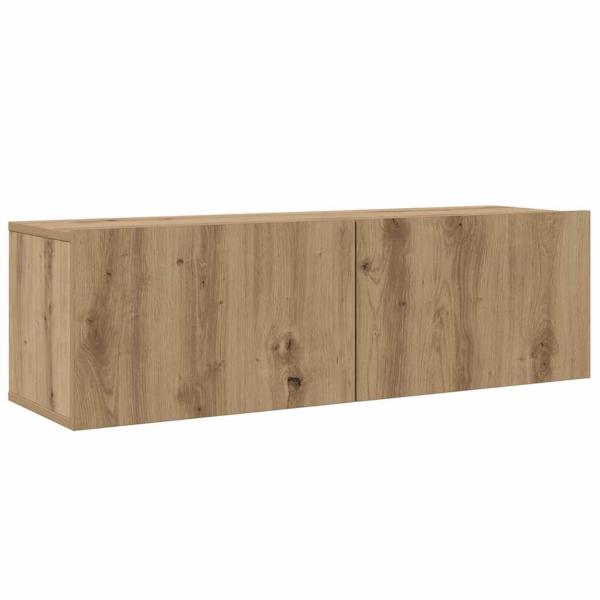 TV-Schrank Set mit Regal Wandmontiert Sonstiges mit Speicher 8 pcs Eiche handwerklich