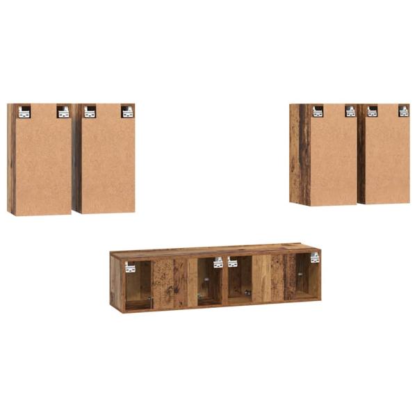 TV-Schrank-Set 6 pcs Altholz 60 x 30 x 30 cm Holzwerkstoff