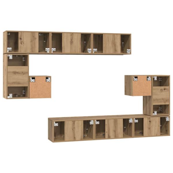 TV-Schrank-Set 10 pcs Eiche handwerklich 180 x 30 x 90.5 cm