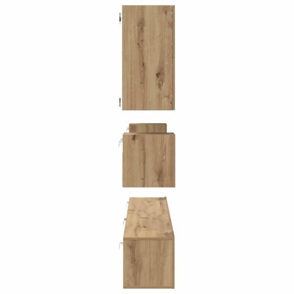 TV-Schrank-Set 8 pcs Eiche handwerklich 100 x 30 x 30 cm