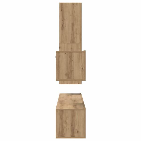TV-Schrank-Set 4 pcs Eiche handwerklich 30,5 x 30 x 110 cm