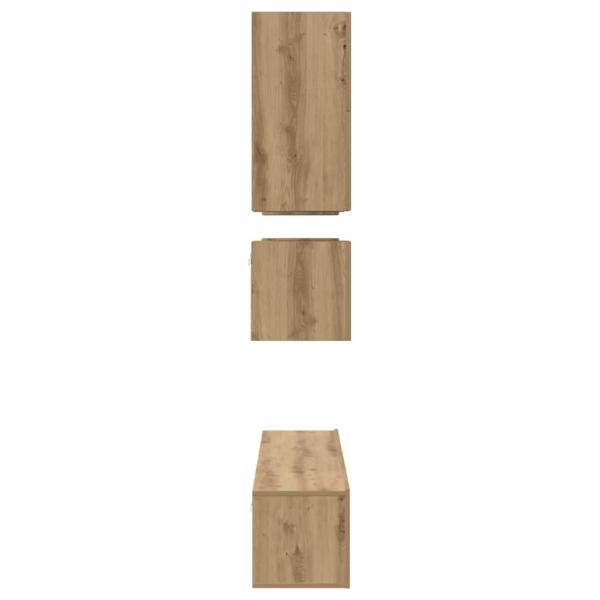 TV-Schrank-Set 8 pcs Eiche handwerklich 80 x 30 x 30 cm