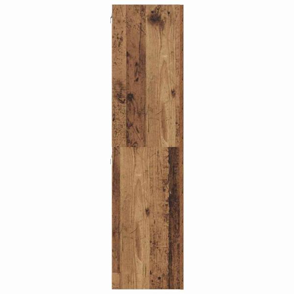 TV-Schrank-Set mit Regal Wandmontiert mit Speicher mit Tür 8 pcs Altholz 60 x 30 x 30 cm