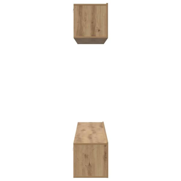 TV-Schrank Set 5 pcs Eiche handwerklich 80 x 30 x 30 cm Mittel