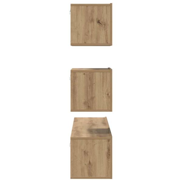 TV-Schrank-Set 4 pcs Eiche handwerklich 80 x 30 x 30 cm