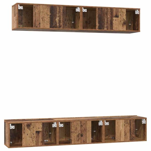 TV-Schrank Set 5 pcs Altholz Standard Mittel Holzwerkstoff