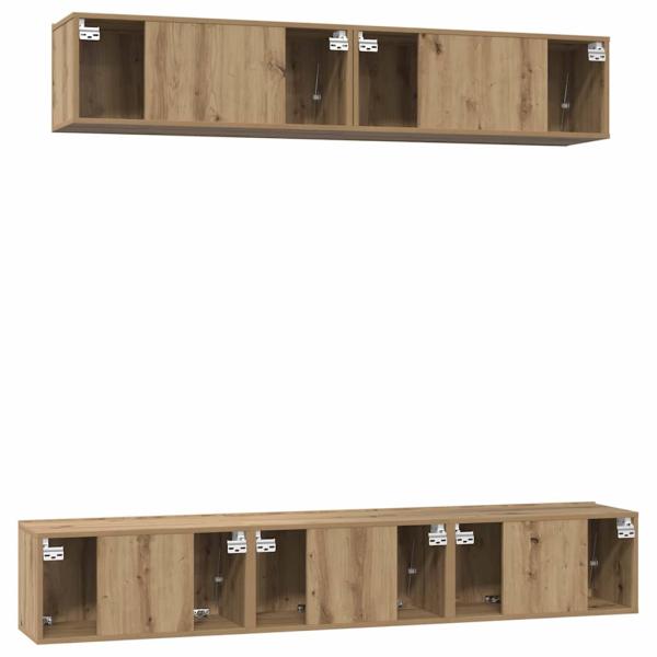 TV-Schrank Set 5 pcs Eiche handwerklich Mittel 80 x 30 x 30 cm
