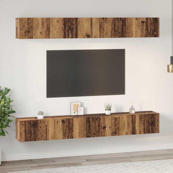 TV-Schrank-Set 6 pcs Altholz 60 x 30 x 35 cm Holzwerkstoff