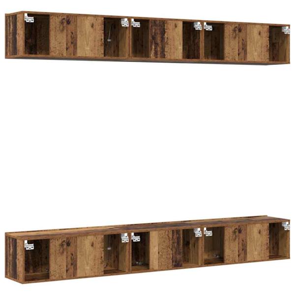TV-Schrank-Set 6 pcs Altholz 60 x 30 x 35 cm Holzwerkstoff