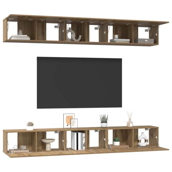 TV-Schrank-Set 6 pcs Eiche handwerklich 60 x 30 x 35 cm