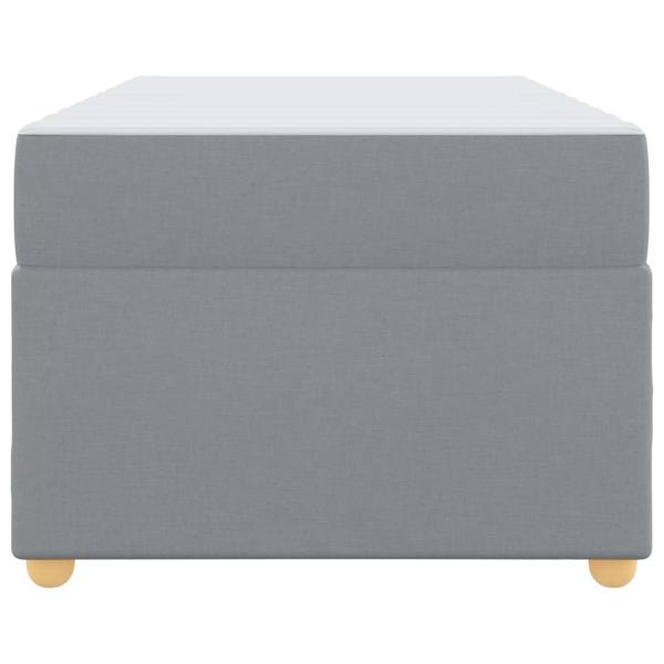 Bettgestell mit Matratze Sonstiges Hellgrau 90 x 190 cm Stoff