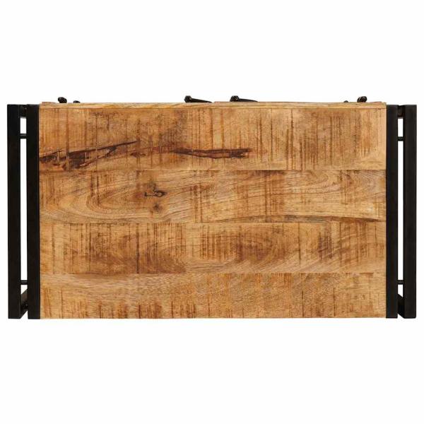Nachttisch Braun 38 x 33 x 58 cm Massives, grobes Mangoholz