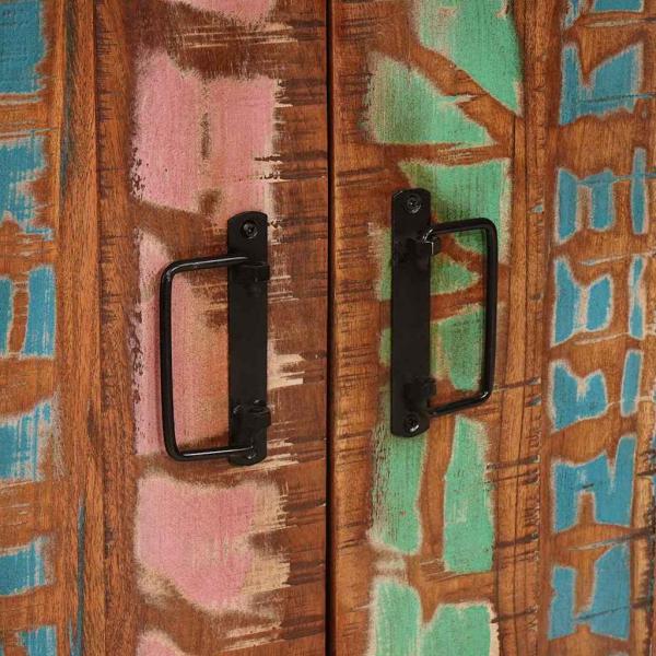 Nachttisch Mehrfarbig 38 x 33 x 58 cm recyceltes Massivholz