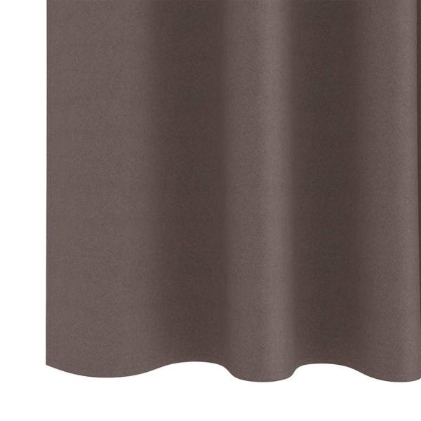 Verdunkelungs-Vorhänge mit Ringen 2 Stk. Dunkelbraun Polyester