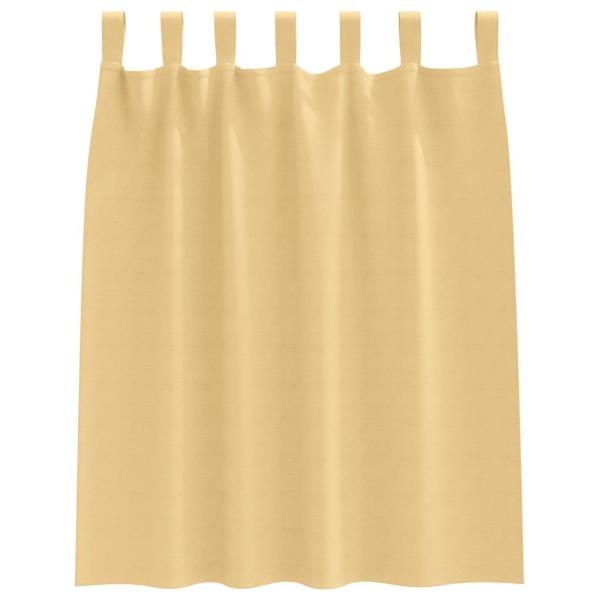 Verdunkelungs-Vorhänge mit Ringen 2 Stk. Beige 140 x 140 cm