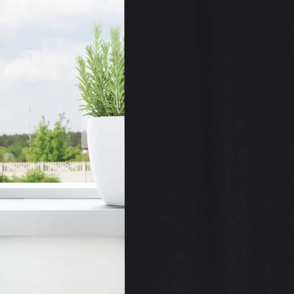 Verdunkelungsvorhänge 2 pcs Schwarz 140 x 140 cm Polyester