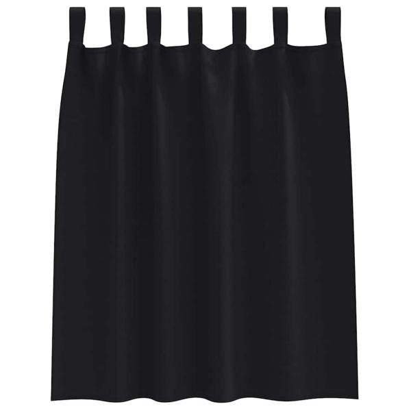 Verdunkelungsvorhänge 2 pcs Schwarz 140 x 140 cm Polyester