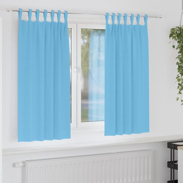 ARDEBO.de - Verdunkelungsvorhänge 2 pcs Hellblau 175 x 140 cm Polyester