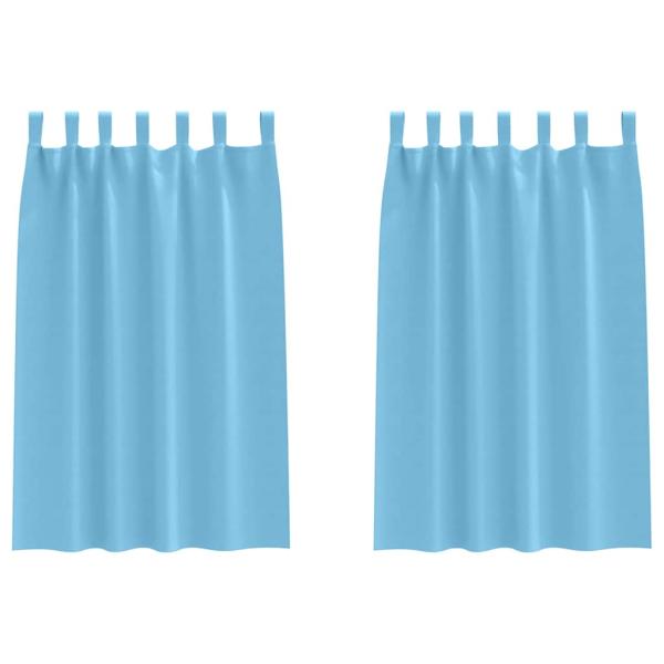 Verdunkelungsvorhänge 2 pcs Hellblau 175 x 140 cm Polyester