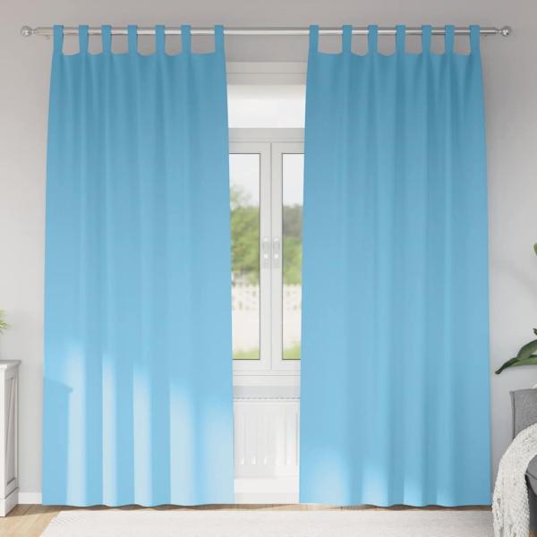ARDEBO.de - Verdunkelungsvorhänge 2 pcs Hellblau 225 x 140 cm Polyester
