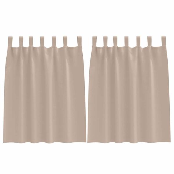 Verdunkelungsvorhänge 2 pcs Taupe 140 x 140 cm Polyester