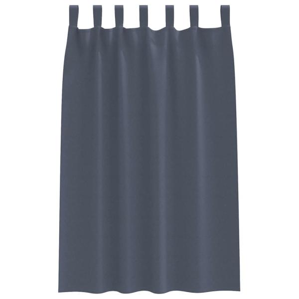 Verdunkelungsvorhänge 2 pcs Anthrazit 175 x 140 cm Polyester