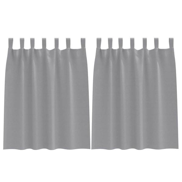 Verdunkelungsvorhänge 2 pcs Hellgrau 140 x 140 cm Polyester