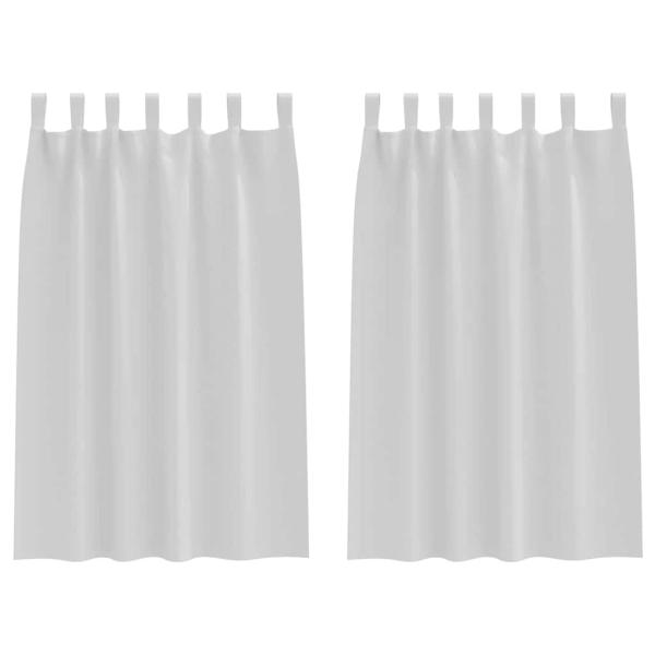 Verdunkelungsvorhänge 2 pcs Hellgrau 175 x 140 cm Polyester