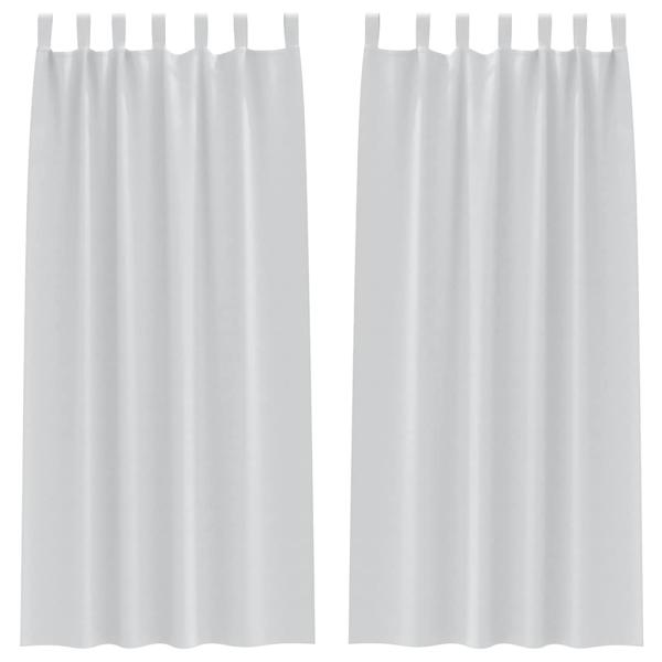 Verdunkelungsvorhänge 2 pcs Hellgrau 225 x 140 cm Polyester