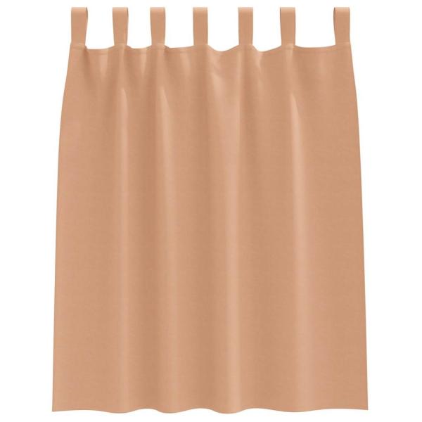 Verdunkelungsvorhänge 2 pcs Hellbraun 140 x 140 cm Polyester