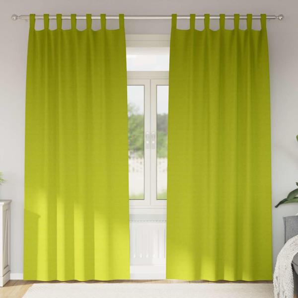 ARDEBO.de - Verdunkelungsvorhänge 2 pcs Apfelgrün 225 x 140 cm Polyester