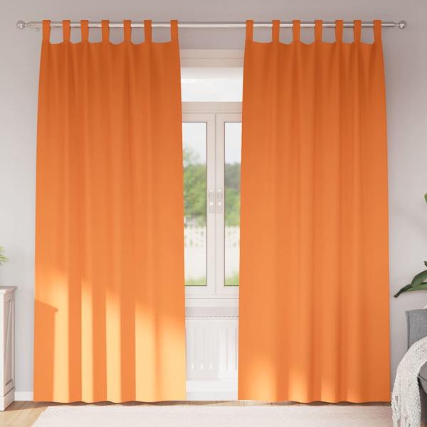 ARDEBO.de - Verdunkelungsvorhänge 2 pcs Leuchtendes Orange 225 x 140 cm