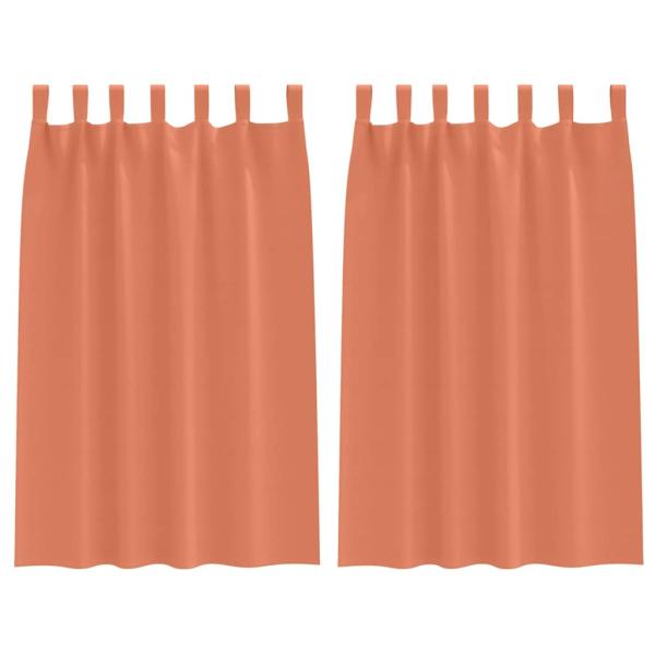 Verdunkelungsvorhänge 2 pcs Terrakotta 175 x 140 cm Polyester