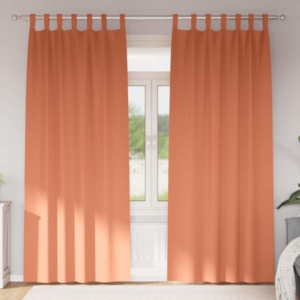 ARDEBO.de - Verdunkelungsvorhänge 2 pcs Terrakotta 225 x 140 cm Polyester