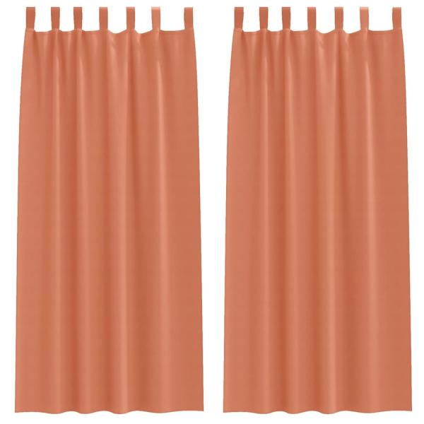 Verdunkelungsvorhänge 2 pcs Terrakotta 245 x 140 cm Polyester